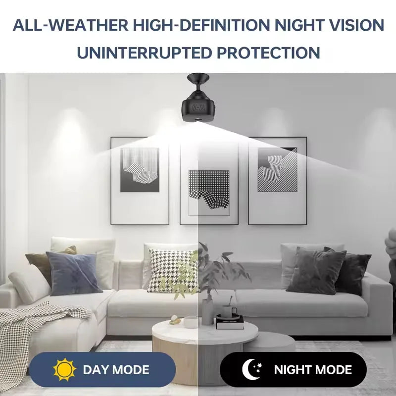 1080P HD mini WiFi kamera – vnitřní bezpečnostní a dohledová kamera, monitor pro miminko, kamera s nočním viděním, IP kamera se záznamem zvuku a videa.